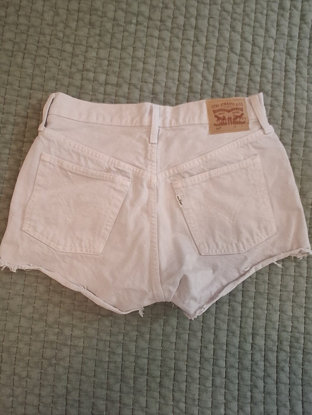 Levi's Lilac Denim Frayed Hem Women's Shorts